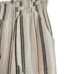 REWASH  Brand Women's SZ S Linen Blend Pants Striped Beige Brown Straight Leg Photo 4
