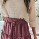 Simplee Apparel NWT Simplee Sz S Blush Pink‎ Swiss Polka Dot Elastic Waist Balletcore Skirt Photo 0