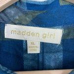 Madden Girl Long Sleeve Plaid Cropped Top w/Front Pockets & Sequin Patch size XL Photo 10