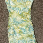 Timing  Blue and Green Marble Mini Dress Photo 0