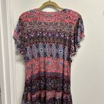 One World Bohemian Floral Flutter Sleeve Women's Top Photo 2