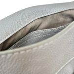 Chloé Chloe Marcie Large Saddle Leather Crossbody Pebble Gray Photo 9