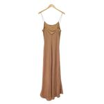 J.Crew  Gwyneth Cupro Blend Slip Dress Size 12 Pale Mocha Midi Sheath Minimalist Photo 2