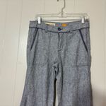 Pilcro and the Letterpress  Wide Leg Linen Blend Pants Tailored Gray Size 4 Photo 5