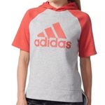 Adidas hoodie sweater work out shirt! gray orange hoodie t shirt Photo 0