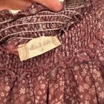 Altar'd State Floral Maroon Bubble Mini Skirt NWT Size S Smocked Elastic Photo 1