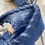 Sole Society  Amethyst Navy Strappy Lace Up Espadrille Wedges Sz 6 Gladiator Photo 8