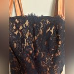 Dessy Collection Black Lace Cocktail Dress Size 10 Formal Dance Party Prom Hoco Photo 4