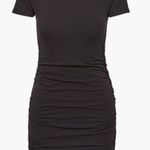 Aritzia Babaton Black Covet Ruched Peruvian Cotton Dress Sz M Photo 1