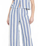 Old Navy High-Waisted Crinkle Gauze Super Wide-Leg Pants Blue Stripe NWT XXLT Photo 0