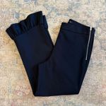 ZARA  NWT Black Ruffle Hem Cropped Pants Photo 3