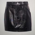 RE/DONE  70S POCKET BLACK LEATHER MINI SKIRT SIZE 24 Photo 1