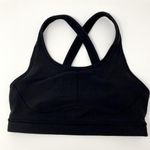 Athleta  Black Criss Cross Back Scoop Neck Athletic Workout Sports Bra S Photo 0