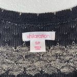Xhilaration  Black & Grey Striped Knit Sweater Photo 4