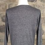 Topshop Gray V Neck Sweater with Lace Trim Elegant Tunic Top Woman's 4 Photo 12