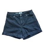 Mango  Women's Black Acid Wash High Rise Mom Fit Shorts size 10, Great Condition Photo 1