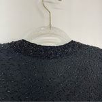 Vintage 90's Marina Beaded Silk Dress Jacket Blazer Size Small Black Photo 9