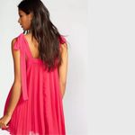 Free People  X Backstage Andrew Dress Pink Pleated Mini Tie Double Layer Photo 1