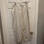 Jenni Kayne $295 Bianca Pants Cream With Navy Stripe Womens Size XL Photo 1