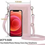 Lightweight Crossbody Bag Mini Small Phone Purse Pouch with Strap Pale Rose Pink Photo 5