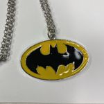 Batman Pendant Necklace Yellow Black Charm Cosplay Costume Jewelry New 20in Photo 2