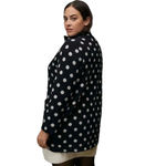 Anthropologie NWT  Field & Flower Polka Dot Wool Sweater Coat Black Petite Medium Photo 5
