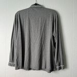 Cotton Sleep Shirt Womens Large Breathable Stretch Relaxed Loungewear Neutral Gray Photo 4
