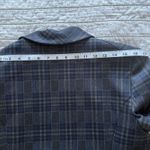 Susan Graver Double-Breasted Blazer Sz 12 Gray & Navy Plaid Office Career Staple Photo 6