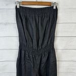 Blue Saks Fifth Avenue Womens size Medium Sleeveless Linen Jumpsuit Black Photo 2