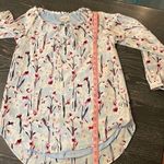 Haute Hippie , boho floral tunic, long open sleeve, lined, high low cut, SZ xxs Photo 10