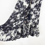 Tiare Hawaii  Black White Printed Button Down Dress Tied Waist Photo 3