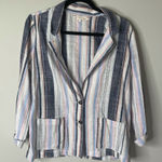 Xirena mixed striped lightweight‎ cotton blazer XS Photo 0