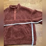 Kori  1/4 zip Sherpa pullover. Size Large. Rust Photo 10