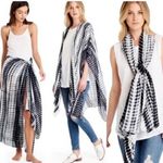 Michael Stars Convertible Ruana Alligator Tie-Dye Scarf Wrap Sarong Boho Beachy Photo 1