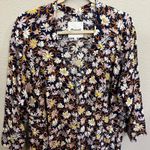 Madewell Floral Kimono Jacket Open Front Sz Large Muticolor 3/4 Sleeve Photo 1