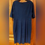 Lands' End Lands’ End Short Sleeve Blue Triangle Print Sheath Dress w/ Front Pockets Size 8 Photo 7