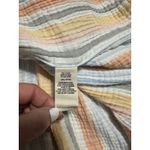 Soft Surroundings  Laguna Crinkle Gauze Stripe Tiered Midi Dress Size PXL Boho Photo 4