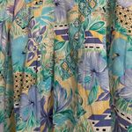Cabin creek  Womens Maxi Skirt L Large 40” Tropical Floral Print Blue Purple Photo 2