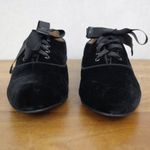 Ladies' Black Velvet Leather Lined Oxfords By Bibi Lou EU 38 Size 7 Photo 2