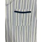 Soma  Night Shirt Medium Gray Striped Short Sleeve Knee Length Pajama Nightgown Photo 2