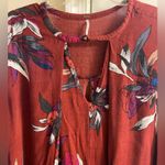 Free People  Tree swing dress tunic burgundy maroon with pockets Medium Photo 5