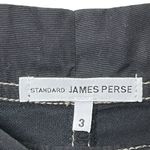 James Perse Relaxed Baggy Fit Contrast Stitch Pull On Drawstring Pants Size 3 Photo 6