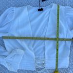 NBD NEW Leila Plunging Neck Cropped Top Lace-Up
Sheer Long Sleeve Blouse Sz Med Photo 12
