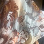 Mossimo Supply Co Infinity Scarf Brown Knit & Floral Print Loop Fall Accessory Tan Photo 7