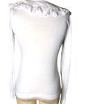 CAbi White Lace Ruffle Trim Long Sleeve Cardigan S Photo 5