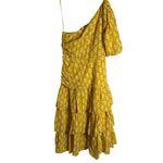 Veronica Beard  Virginia Sun Yellow One Shoulder Floral Tiered Maxi Dress Size 16 Photo 12