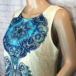 Stillettos Lace Overlay Paisley Print Sleeveless Shift Dress Large Photo 4