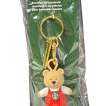 Starbucks  Bearista Keychain Reusable Hot Cup Lid Stopper Red Apron NEW Photo 0