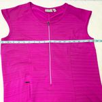 Athleta Magenta Pacifica 2.0 Half Zip Pocket Ruched Short Sleeve Tank Size L Photo 6