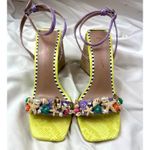 Betsey Johnson Karsyn Nautical Raffia Sandal Lime Multi 9.5 Photo 4